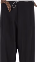 Black Cotton Casual Pants 3