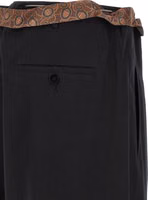Black Cotton Casual Pants 4