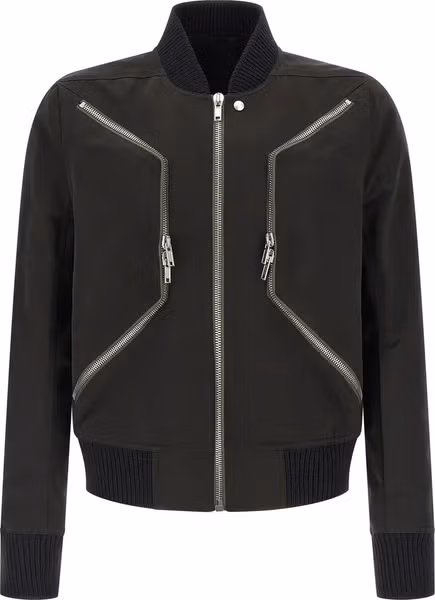 Black Polyester Bomber