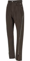 Brown Cotton Casual Pants 3