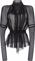 Black Silk Full-Length Jacket 1