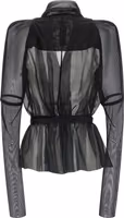 Black Silk Full-Length Jacket 2