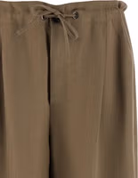 Beige Viscose Casual Pants 3