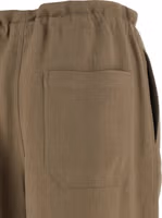 Beige Viscose Casual Pants 4
