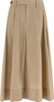 Beige Cotton Midi Skirt 1