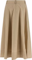 Beige Cotton Midi Skirt 2