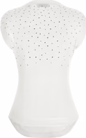 White Viscose Sleeveles T-Shirt 2