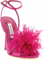 Fuchsia Textile Stiletto Heel Sandals 2