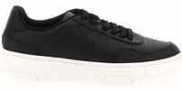 Black Polyester Low Top Sneakers 1