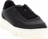 Black Polyester Low Top Sneakers 2