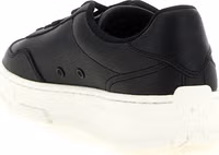 Black Polyester Low Top Sneakers 3