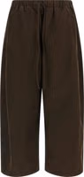 Brown Cotton Casual Pants 1
