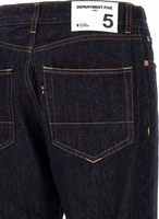 Blue Cotton Straight-Leg Jeans 4