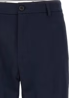 Blue Cotton Casual Pants 3