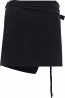 Black Cotton Long Skirt 2