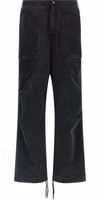 Black Cotton Cargo Pants 1