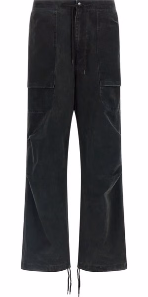 Black Cotton Cargo Pants