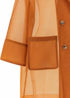 Orange Polyester Coat 4