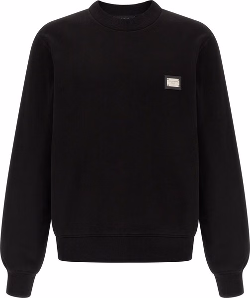 Black Cotton Sweatshirt