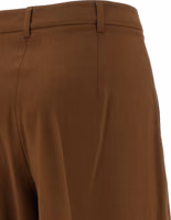 Brown Virgin Wool Casual Pants 4