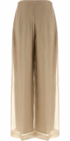 Beige Silk Casual Pants 2