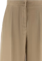 Beige Silk Casual Pants 3