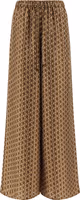 Brown Silk Casual Pants 1