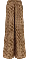 Brown Silk Casual Pants 2