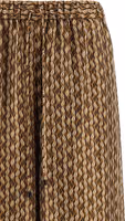 Brown Silk Casual Pants 3