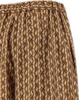 Brown Silk Casual Pants 4