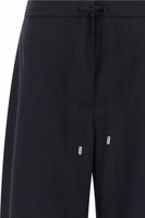 Blue Virgin Wool Casual Pants 3