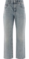 Blue Cotton Straight-Leg Jeans 1