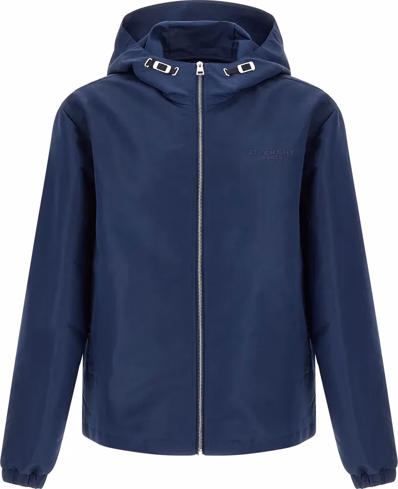 Blue Polyester Shell Jacket