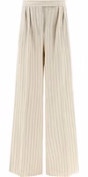 White Cotton Casual Pants 1