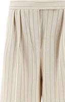 White Cotton Casual Pants 3
