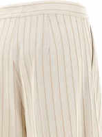 White Cotton Casual Pants 4