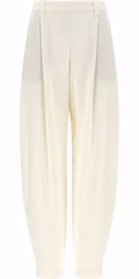Beige Viscose Casual Pants