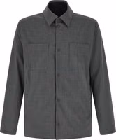 Gray Polyester Full-Length Jacket 1