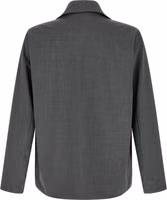 Gray Polyester Full-Length Jacket 3