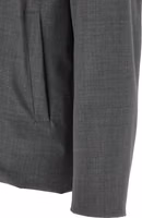 Gray Polyester Full-Length Jacket 5