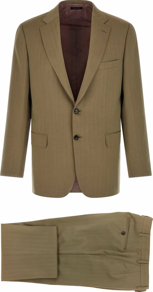 Bicolor Wool Two-Piece Suit