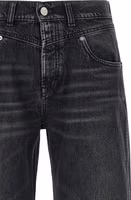 Black Cotton Straight-Leg Jeans 3
