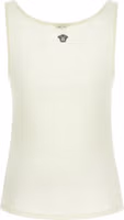 White Virgin Wool Sleeveles T-Shirt 2