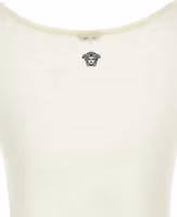 White Virgin Wool Sleeveles T-Shirt 4