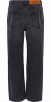 Black Cotton Straight-Leg Jeans 2