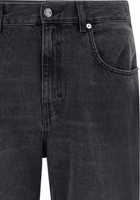 Black Cotton Straight-Leg Jeans 3