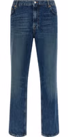Blue Cotton Straight-Leg Jeans 1