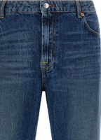 Blue Cotton Straight-Leg Jeans 3