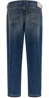 Blue Cotton Straight-Leg Jeans 2
