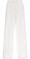 White Cotton Casual Pants 1
